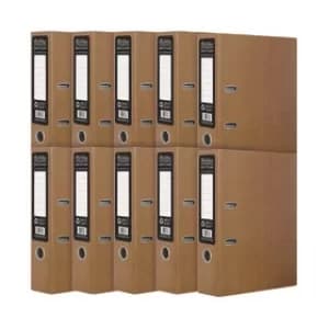 Image of Pukka Recycled Lever Arch A4 Kraft (Pack of 10) RF-9483