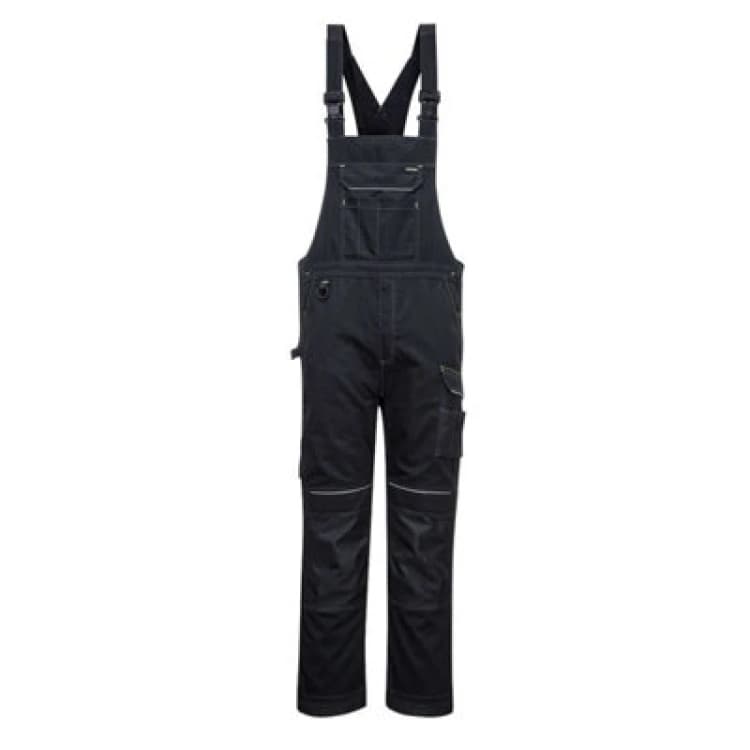 Image of Portwest PW3 Work Bib and Brace PW346BKRXXXL Colour: Black