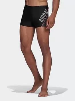 Image of adidas Wording Swim Boxers, Green, Size XS, Men