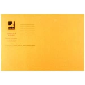 Image of Q-Connect Square Cut Folder Lightweight 180gsm Foolscap Orange Pack of
