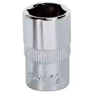 Image of Sealey SP3812 WallDrive Socket 12mm 3/8"Sq Drive Fully Polished