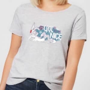 Image of Looney Tunes Its Cool To Be Nice Womens Christmas T-Shirt - Grey - 3XL