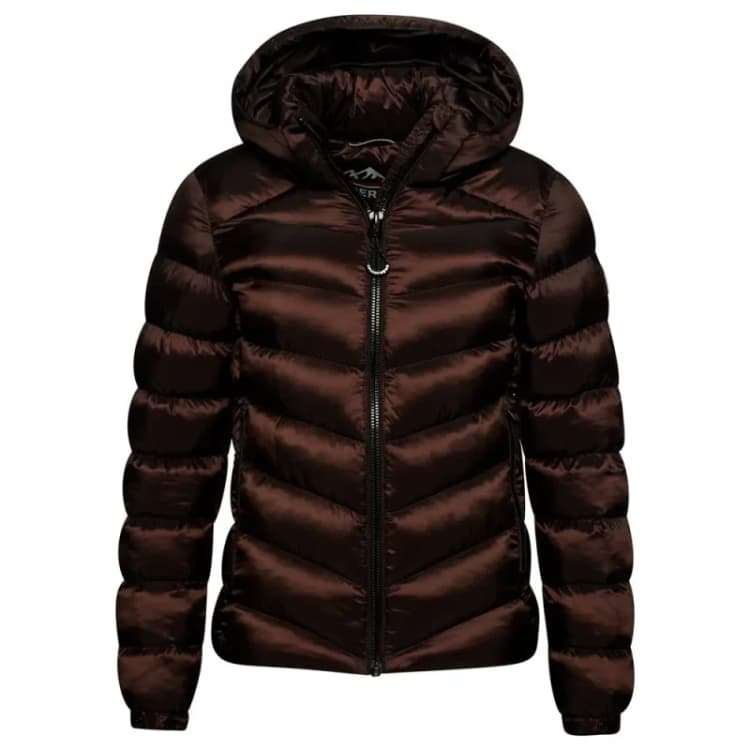 Image of Superdry Womens Puffer jacket Superdry Fuji Marron Female XS