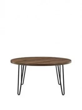 Image of Owen Round Coffee Table - Walnut Effect