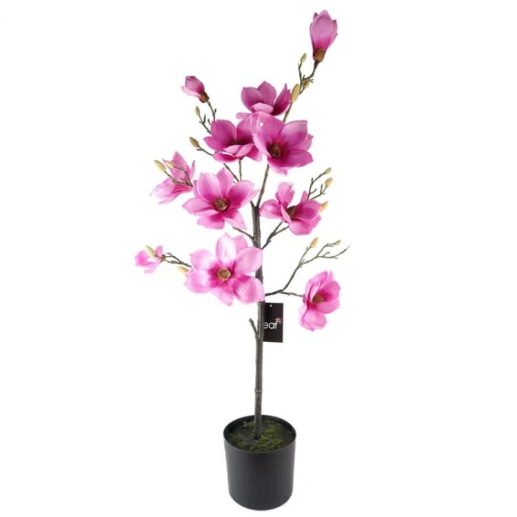 Image of Leaf 110cm Magnolia Artificial Tree Pink Potted Green unisex