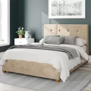 Image of Aspire Presley Ottoman Bed, Kimyo Linen Beige Small Double