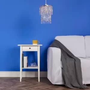 Image of Chrome Acrylic Pendant Shade in Chrome