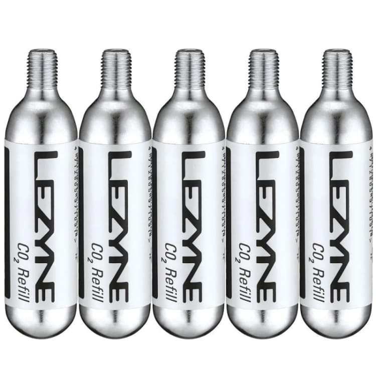 Image of Lezyne Threaded CO2 Cartridge pack of 5 Silver/ W/B Sti unisex 25g