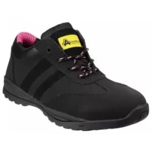 Image of Amblers Safety Womens/Ladies FS706 Sophie Safety Leather Shoes (6 UK) (Black)
