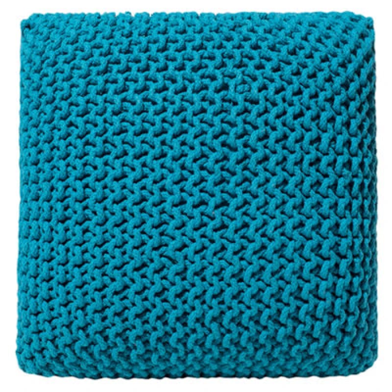 Image of Beliani Pouffe Conrad Cotton Sea Blue