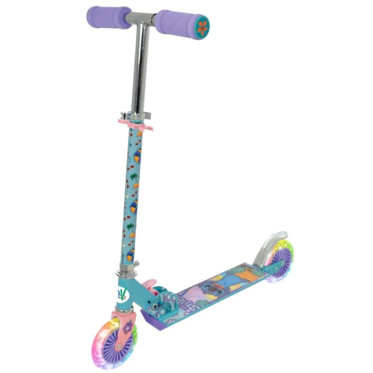 Image of Disney Stitch Stitch Folding Inline Scooter with Light Up Wheels Multicoloured unisex One size
