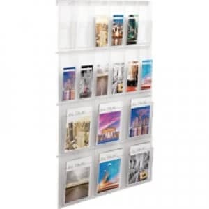 Image of Placativ Helit Placativ Wall Display 18 Pockets Clear H6812302