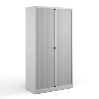 Image of Bisley systems storage high tambour cupboard 1970mm high - white