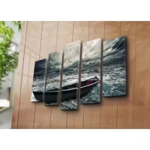 Image of 5PAT-31 Multicolor Decorative Canvas Painting (5 Pieces)