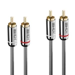 Image of Lindy 0.5m Dual Phono Audio Cable, Cromo Line