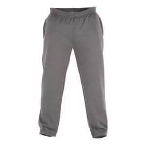 Image of Duke Mens Kingsize Albert Open Hem Jogging Bottoms (1XL) (Grey)