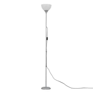 Image of Value Essentials Dalby Chrome Floor Lamp with White Shade