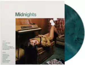 Image of Taylor Swift Midnights - Jade Green Marbled Vinyl Edition - Sealed 2022 UK vinyl LP 4579007