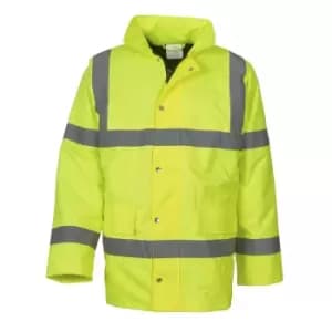 Image of Yoko Mens Hi-Vis Road Safety Jacket (Pack of 2) (2XL) (Hi-Vis Yellow)
