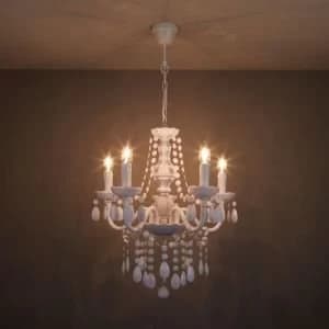 Image of Wickham White 5 Lamp Pendant ceiling light
