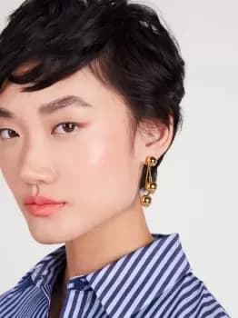 Image of Kate Spade Front To Back Linear Earrings, Gold, One Size