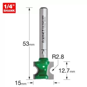 Image of Trend CRAFTPRO Staff Bead Router Cutter 2.8mm 12.7mm 1/4"