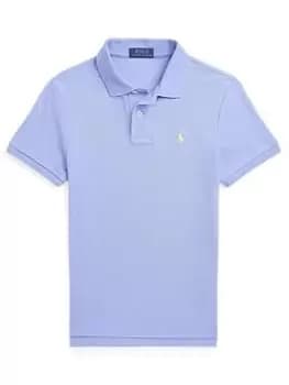 Image of Ralph Lauren Boys Classic Short Sleeve Slim Polo - Harbour Island Blue Size 16 Years=Xl