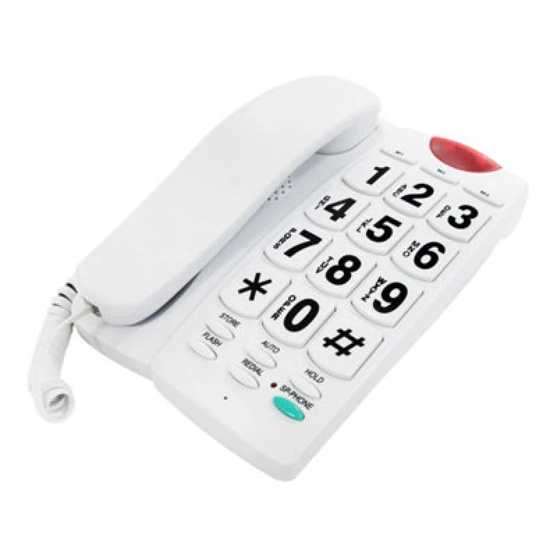 Image of Benross Jumbo Button Telephone & LED Light - White 44589