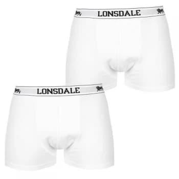 Image of Lonsdale 2 Pack Trunks Mens - Black/RedStrp
