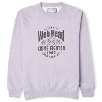 Image of Marvel Web Head Crime Fighter Sweatshirt - Grey - M - Grey
