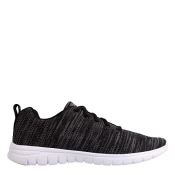 Image of Fabric Flyer Runner Junior Trainers - Black