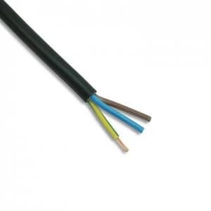 Image of Zexum 0.75mm 3 Core Black Cable Flexible 3183Y - 1 Meter