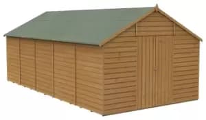 Image of Forest Garden 10 x 20ft Apex Shiplap Dip Treated Double Door Windowless Shed with Assembly