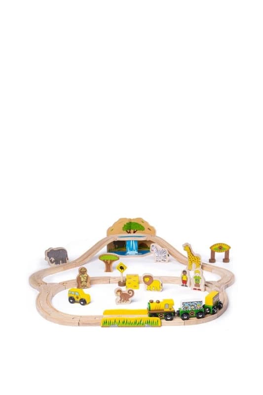 Image of Bigjigs Rail Safari Train Set Yellow unisex