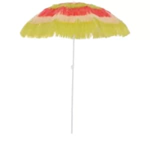 Image of Outsunny Hawaii Beach Umbrella Foldable Parasol-Rainbow