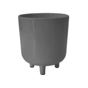 Image of Lecce Grey Speckled Planter H24Cm D20Cm