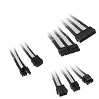 Image of Kolink Core Adept Braided Cable Extension Kit - Jet Black/Brilliant White
