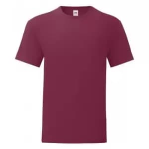 Image of Fruit Of The Loom Mens Iconic T-Shirt (XXL) (Burgundy)