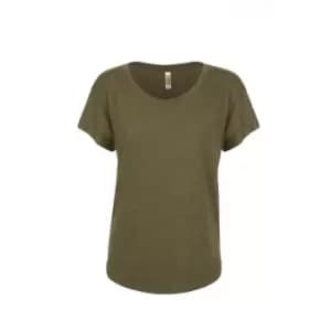 Image of Next Level Womens/Ladies Tri-Blend Dolman T-Shirt (XXL) (Military Green)