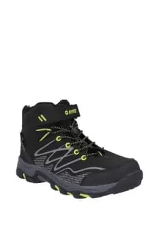 Image of Hi Tec Blackout Mid Boots Male Black/Lime UK Size 1
