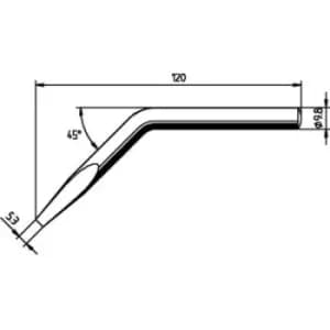Image of Ersa 0152JD Soldering tip Chisel-shaped, bent Content