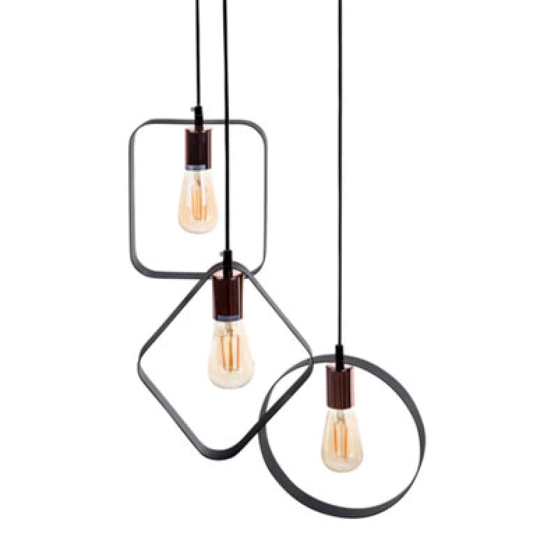 Image of Beliani Pendant Lamp Vomano Metal Black