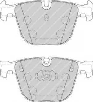 Image of Ferodo FDB1672 Brake Pad Set Rear Axle Premier Car