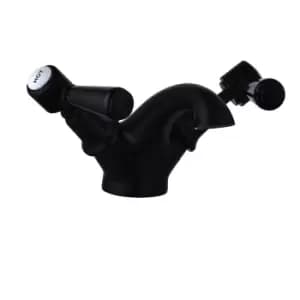 Image of Black Basin Mixer Tap - Helston
