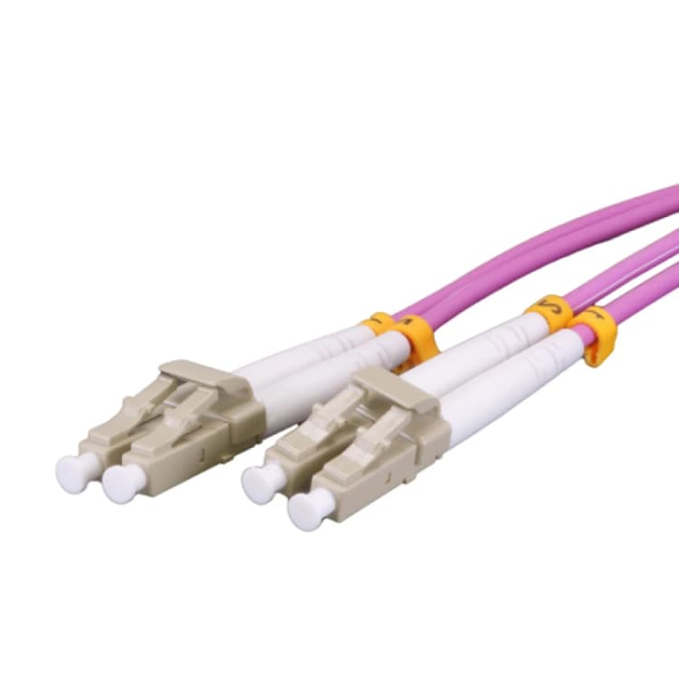 Image of Cablenet 0.5m OM3 50/125 LC-LC Duplex Violet LSOH Fibre Patch Lead