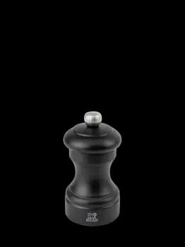 Image of Manual salt mill, beech wood with matte Black finish, 10cm Bistro