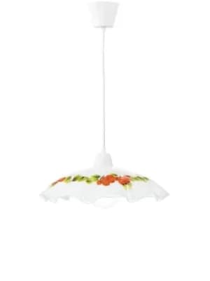 Image of RIBES Dome Pendant Ceiling Light White 42x30cm
