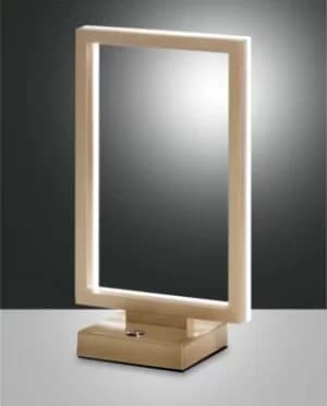 Image of Bard Integrated LED Table Lamp Gold Matt Glass