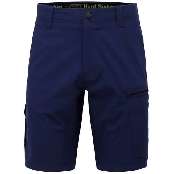 Image of Hard Yakka Mens Raptor Active Fit Mid Length Work Shorts 32R- Waist 32', Inside Leg 32'