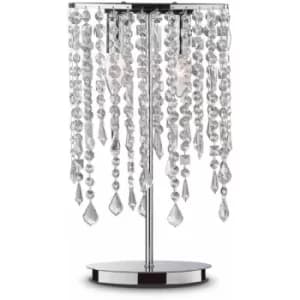 Image of Chrome table lamp RAIN CLEAR 2 bulbs